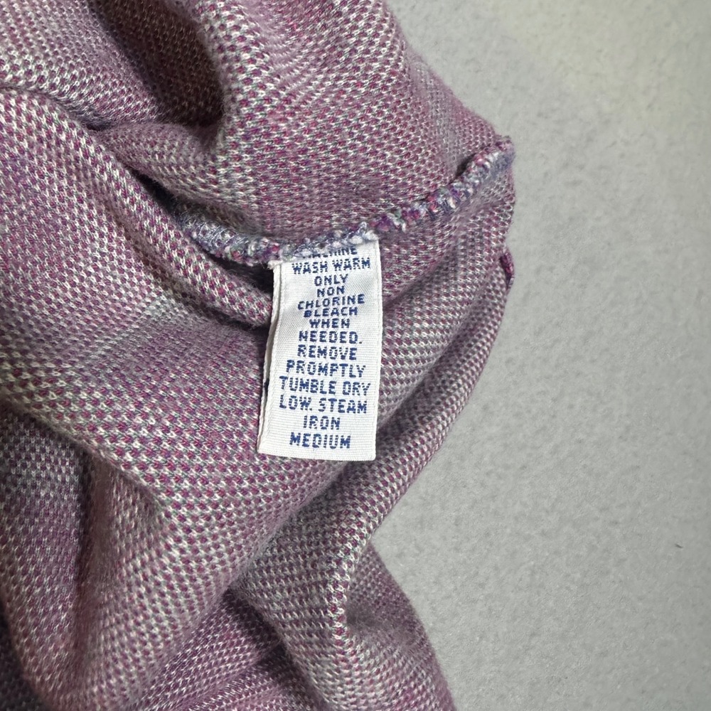 Vintage Polo Ralph Lauren Mens Polo Shirt L Purple Plaid Excellent USA Made - Picture 6 of 8